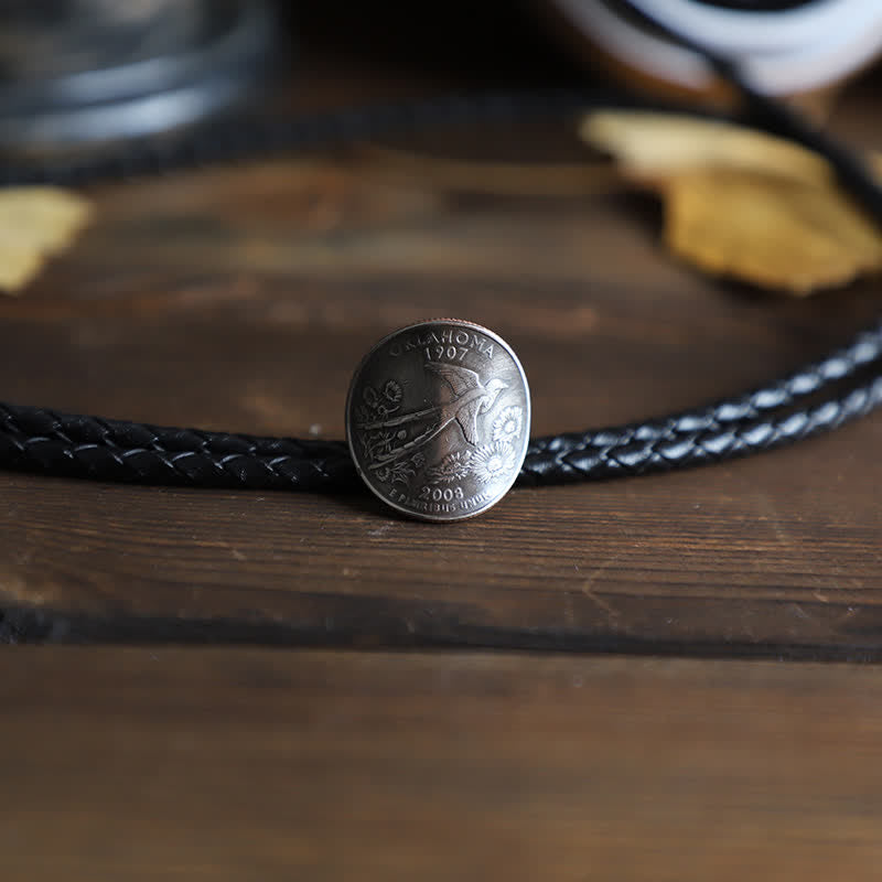 Swallow Scissor-Tail Bird Coin Bolo Tie