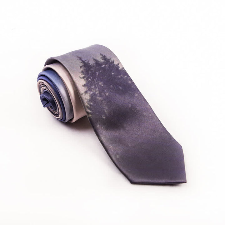 Men's Beautiful Scene Printed Elegant Gentleman Necktie