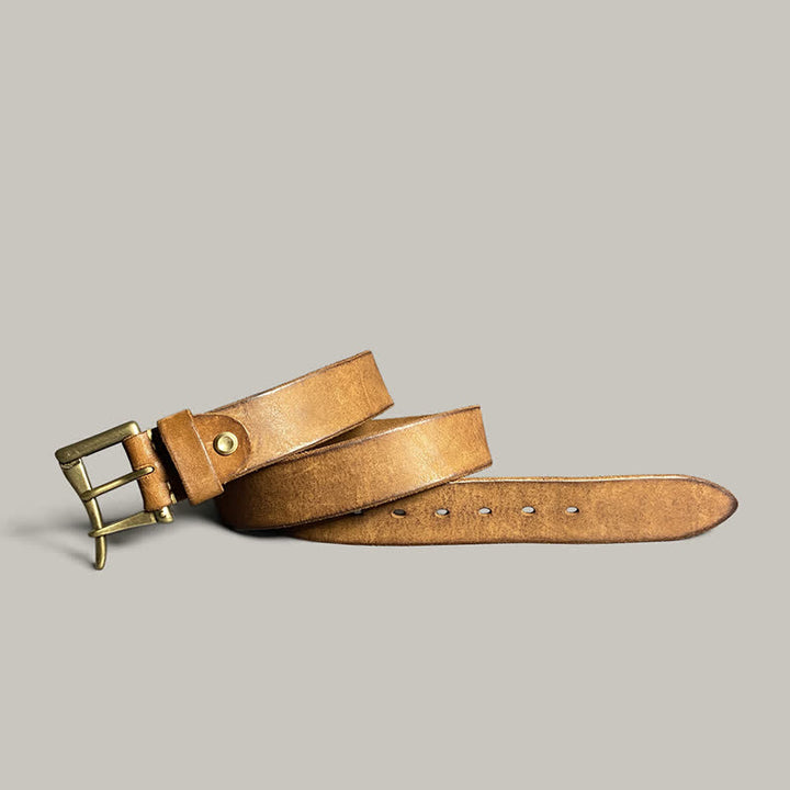 Unique Openable Cavalry Buckle Casual Leather Belt