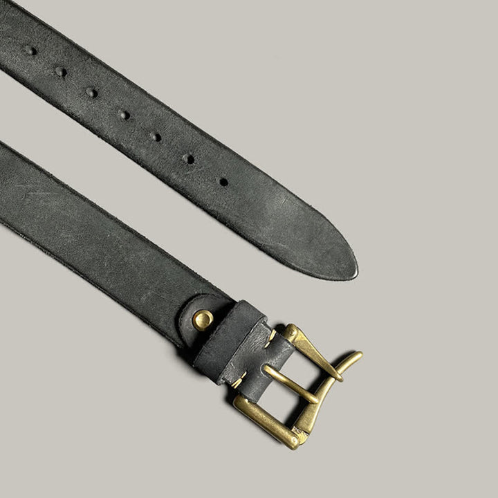 Unique Openable Cavalry Buckle Casual Leather Belt