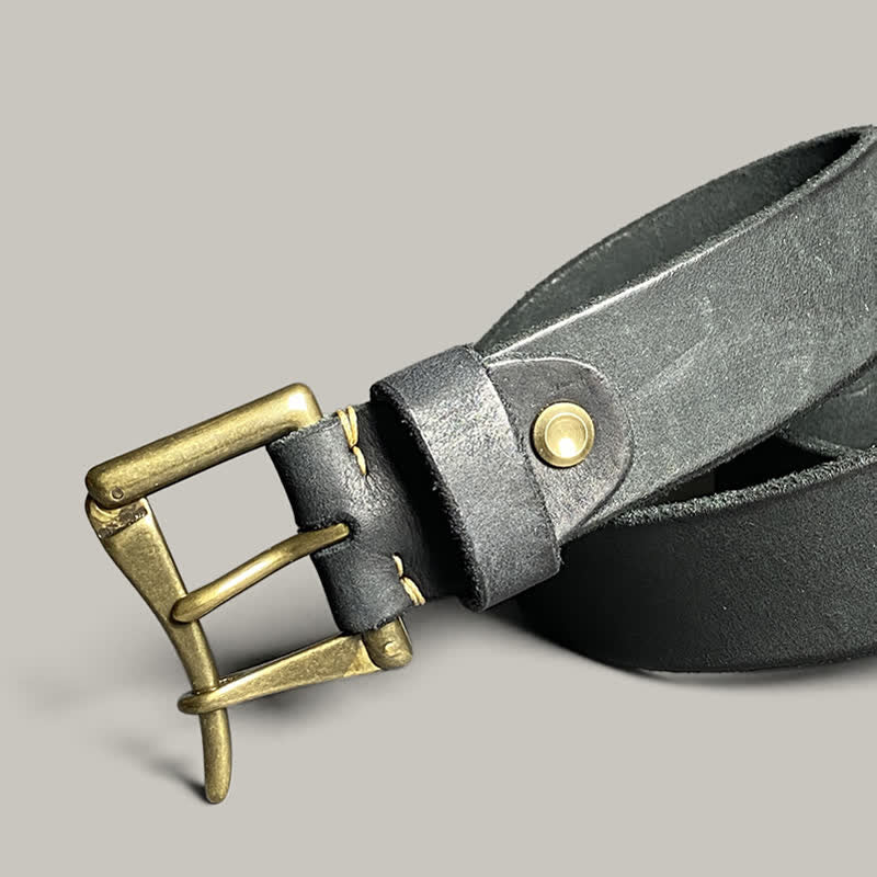 Unique Openable Cavalry Buckle Casual Leather Belt