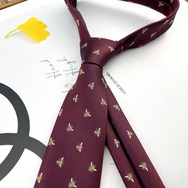 Men's Cute Honey Bee Casual Motifs Necktie