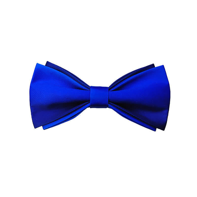 Men's Gradient Colors Double Layers Groom Bow Tie