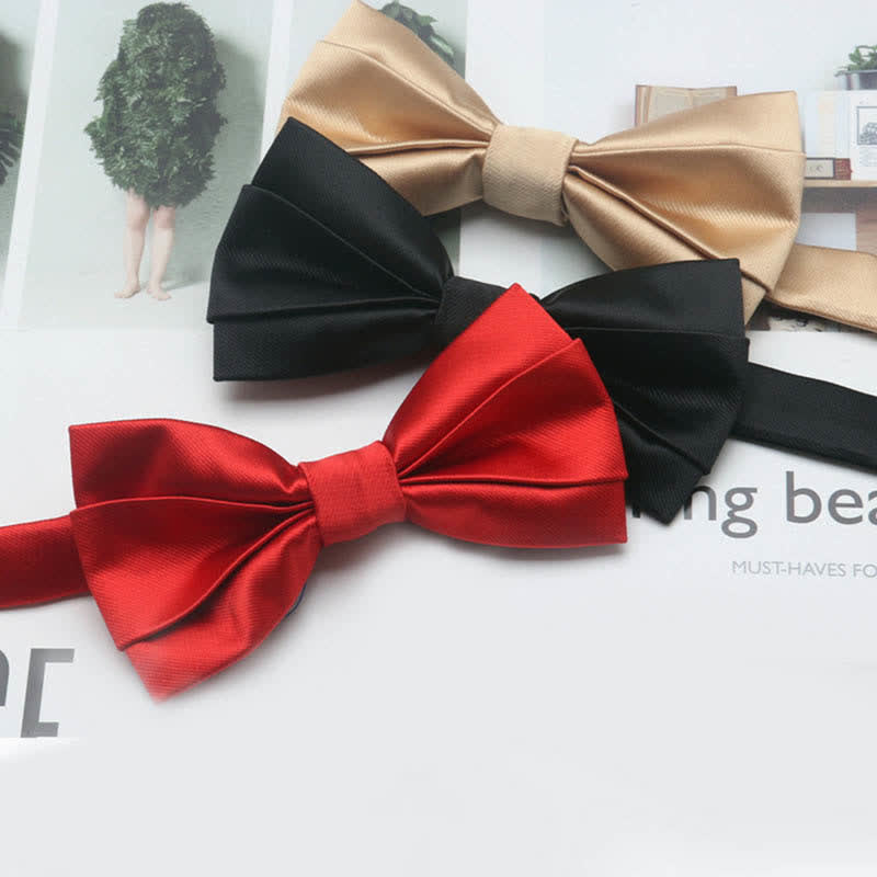 Men's Casual Simple Classic Solid Color Bow Tie