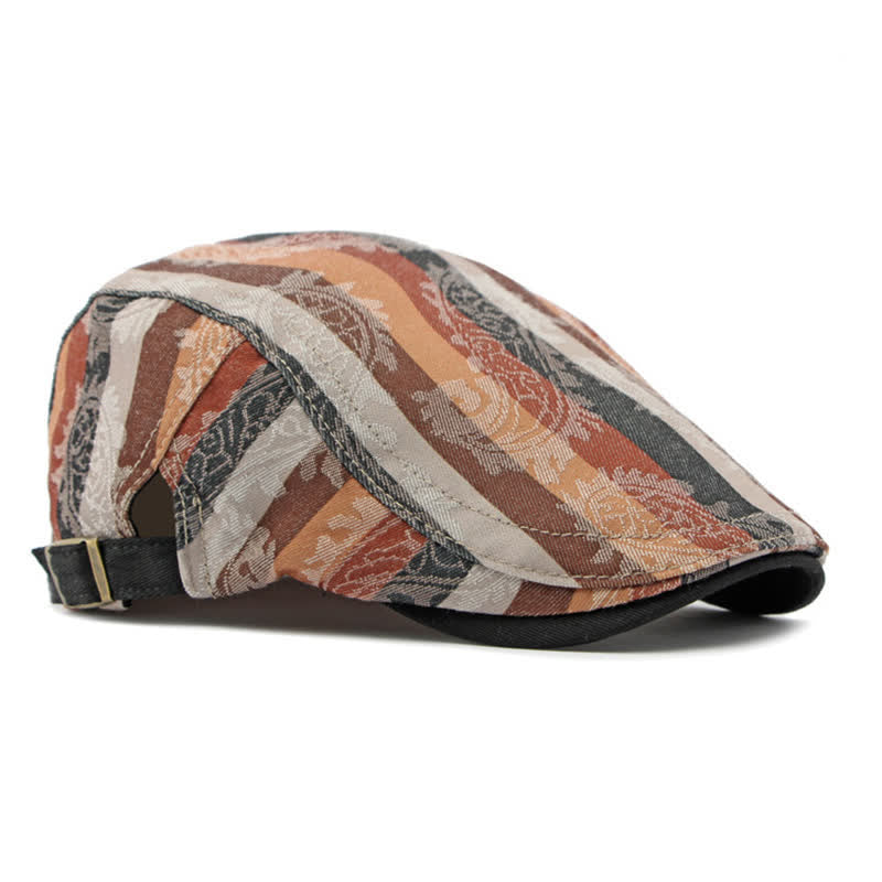 Four Seasons PaIsley Striped Flat Beret Hat - image 2