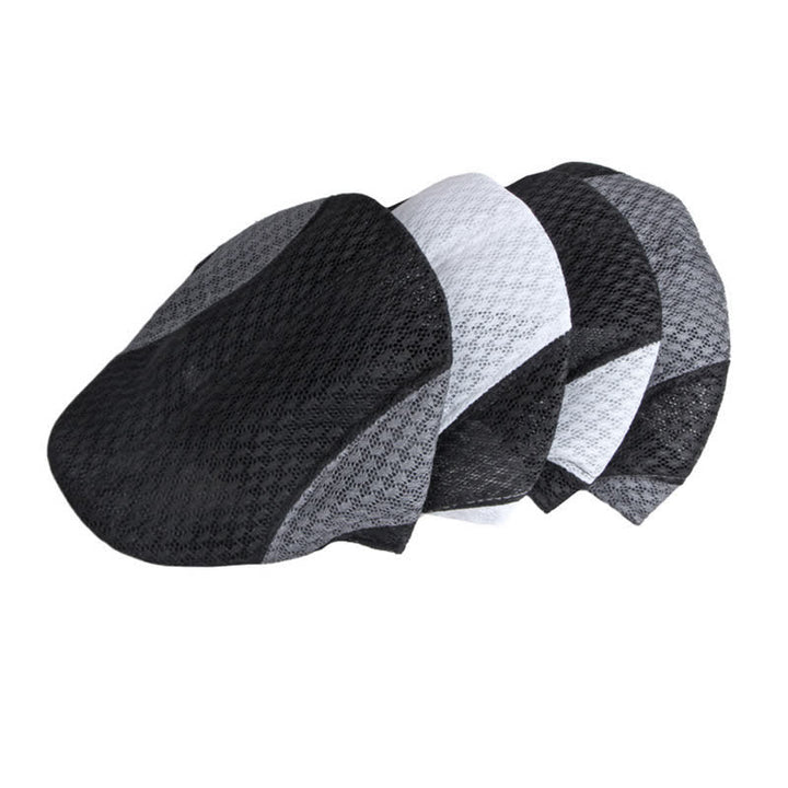 Hollow Out Mesh Summer Black White Flat Beret Hat