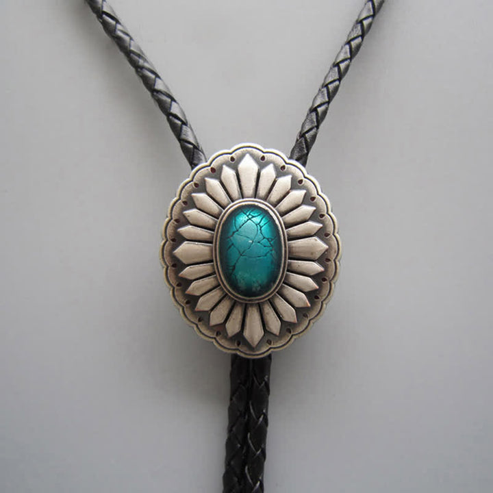 Sunburst Turquoise Western Accessory Bolo Tie