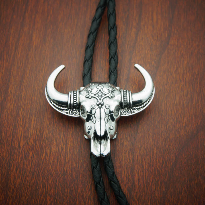 Country Texas Longhorn Bull Head Bolo Tie