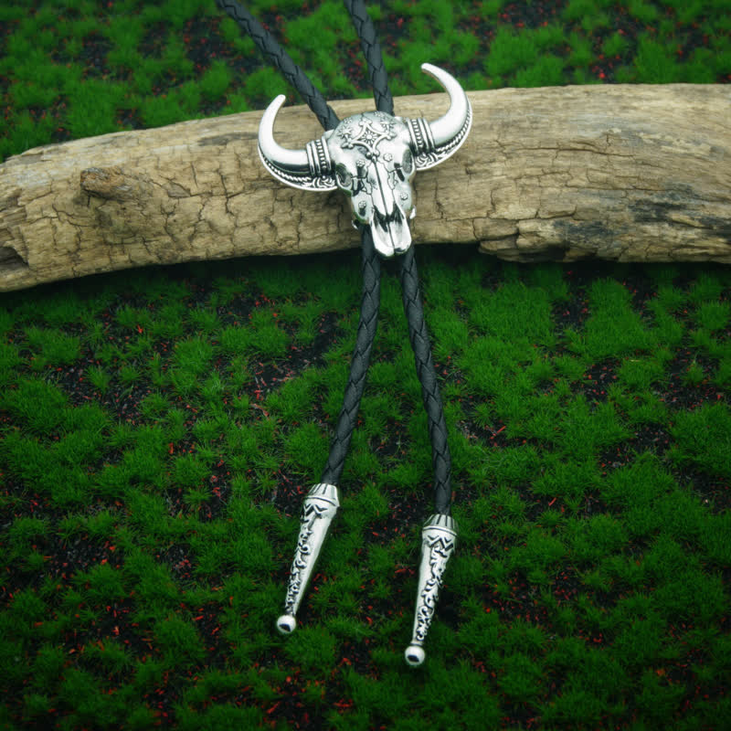 Country Texas Longhorn Bull Head Bolo Tie