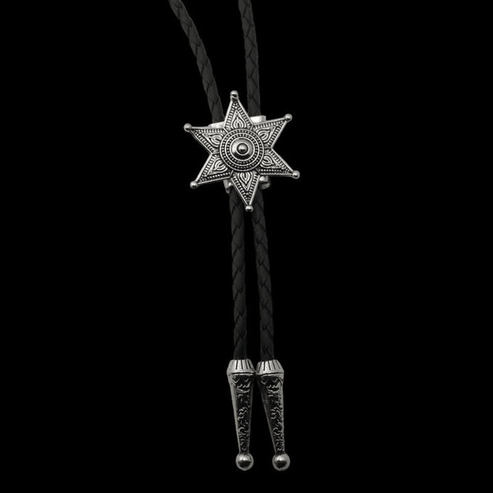 Punk Cowboy Vintage Plated Star Bolo Tie