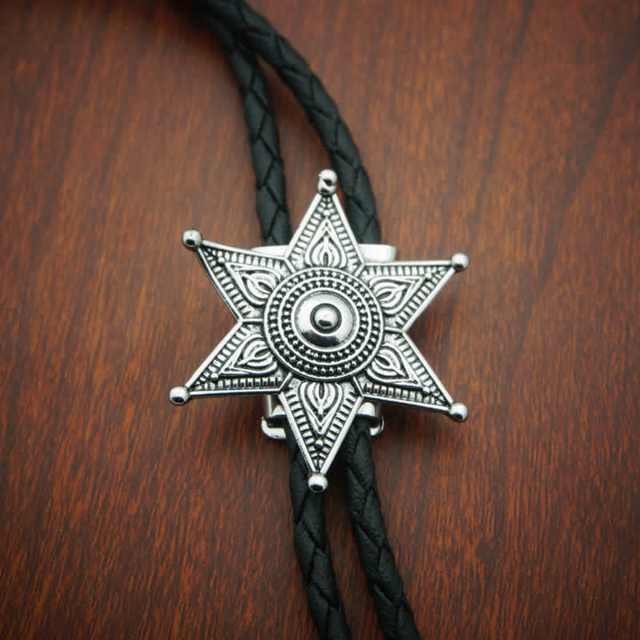 Punk Cowboy Vintage Plated Star Bolo Tie