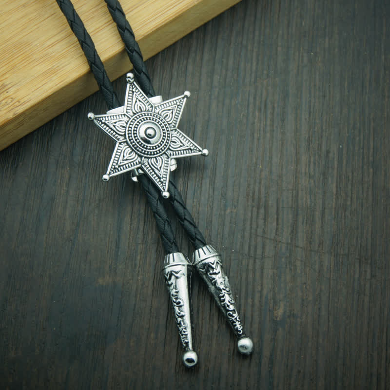 Punk Cowboy Vintage Plated Star Bolo Tie