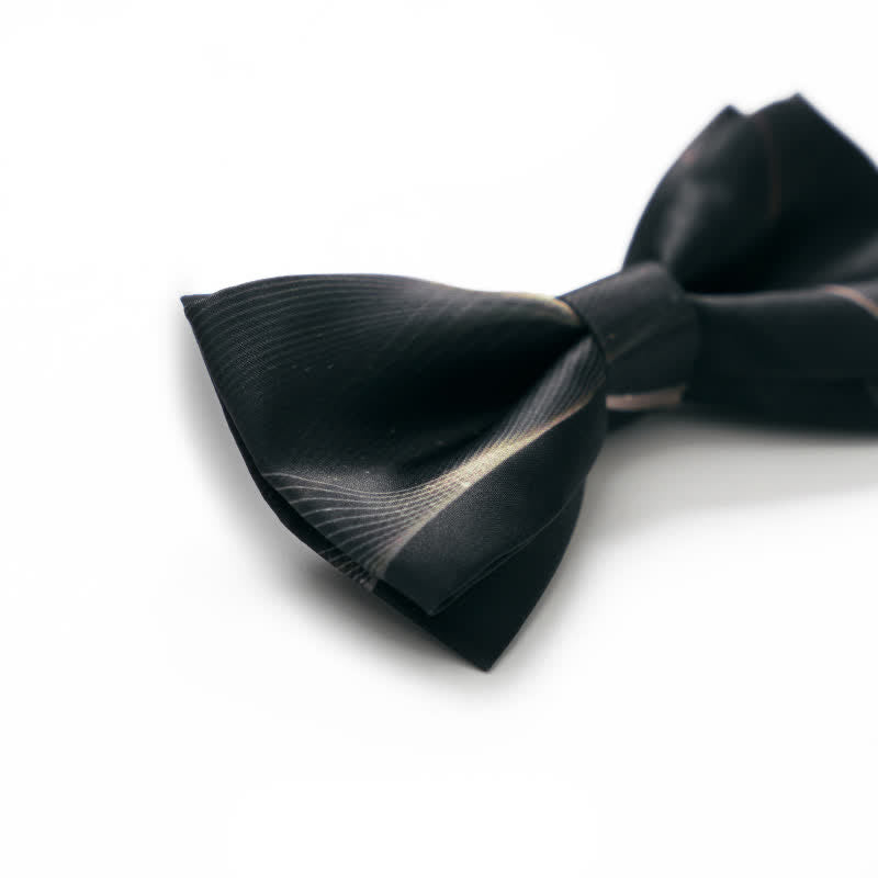 Men's Dark Green Aurora Print Bow Tie