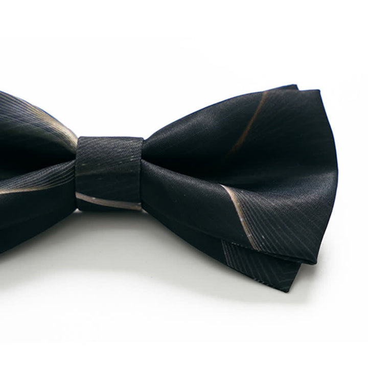 Men's Dark Green Aurora Print Bow Tie