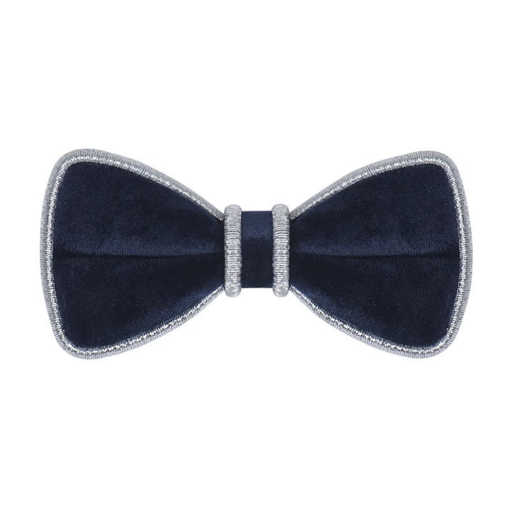 Men's Velvet Decorative Bling Edge Bow Tie