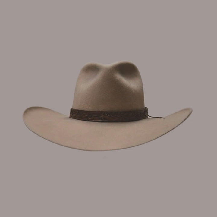 Fedora Woven Brim Western Wool Cowboy Hat