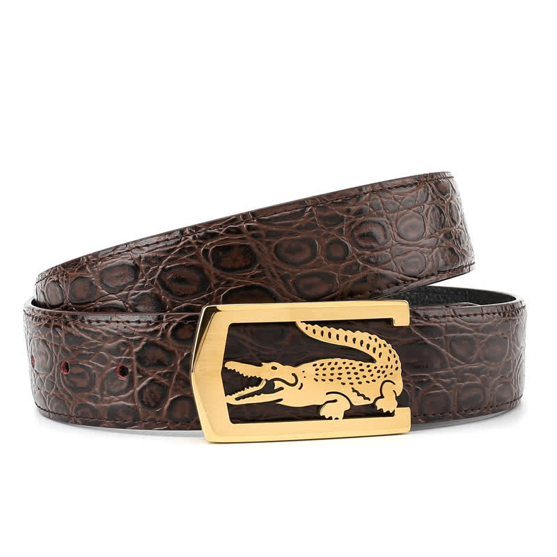 Men's Stylish Cartoon Crocodile Buckle Leather Belt