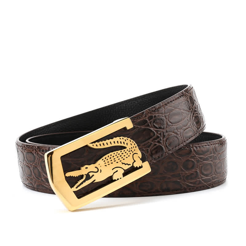 Men's Stylish Cartoon Crocodile Buckle Leather Belt