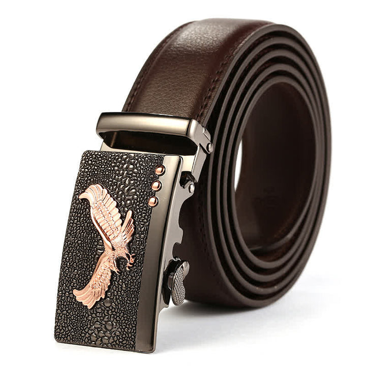 Men's Classic Business Eagle Automatic Buckle Leather Belt