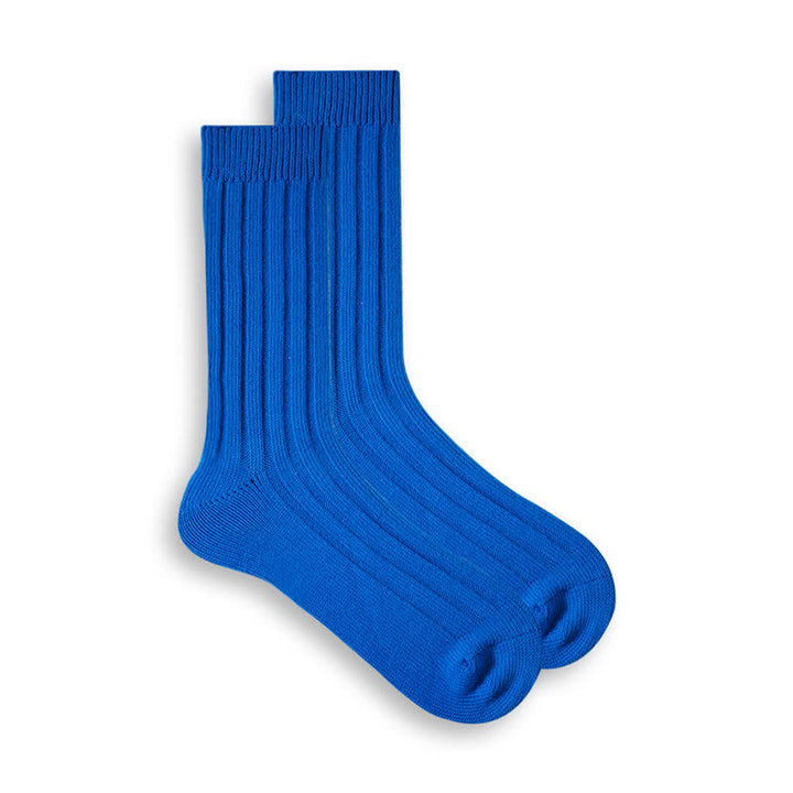 Men's Finely Ribbed Solid Color Cotton Socks