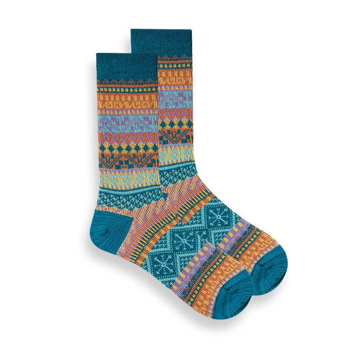 Retro National Style Ethnic Striped Socks