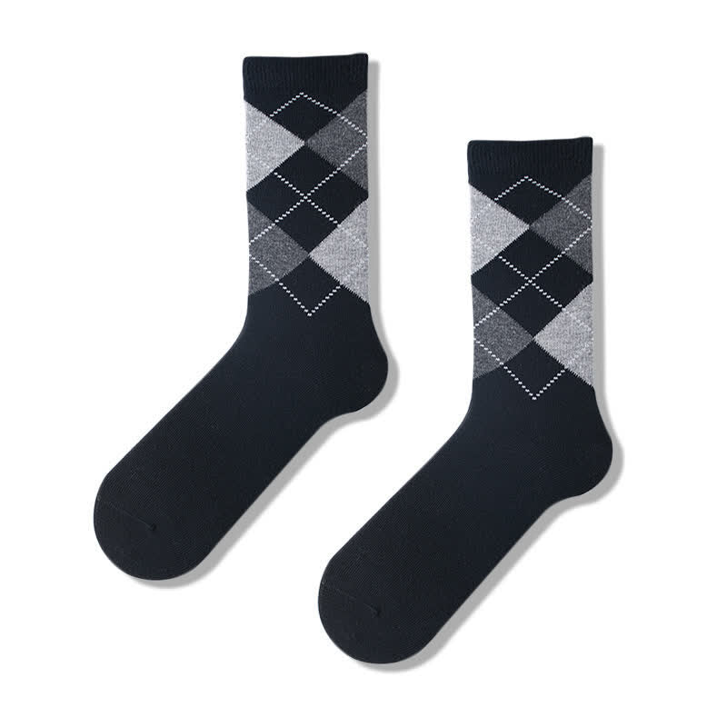 Men's Argyle Pattern Design Cotton Socks