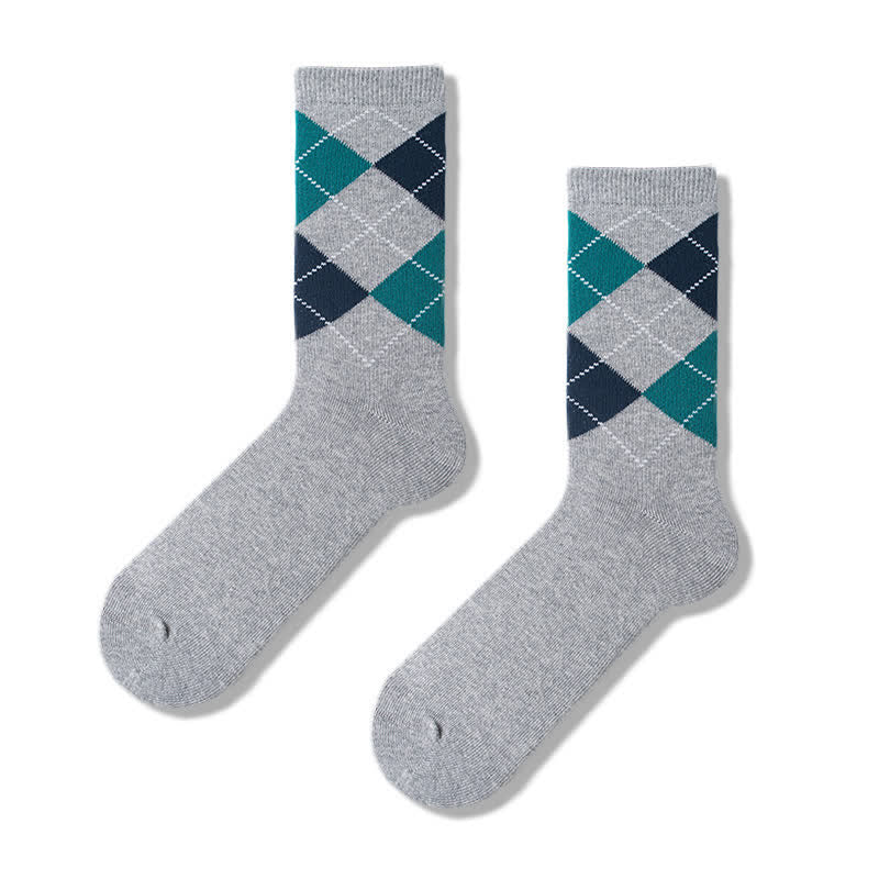 Men's Argyle Pattern Design Cotton Socks