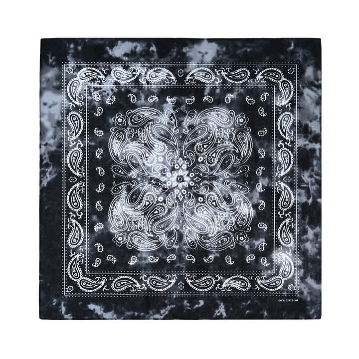 Paisley Acidwash Square Scarf with Scarf Buckle