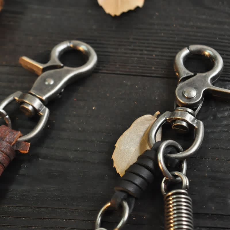 Small Cross Angel Wings Ornaments Leather Keychain - image 5