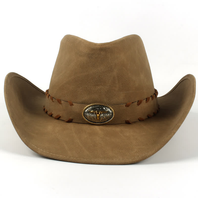 Dark Khaki Outdoor Wide Brim Western Cowboy Hat