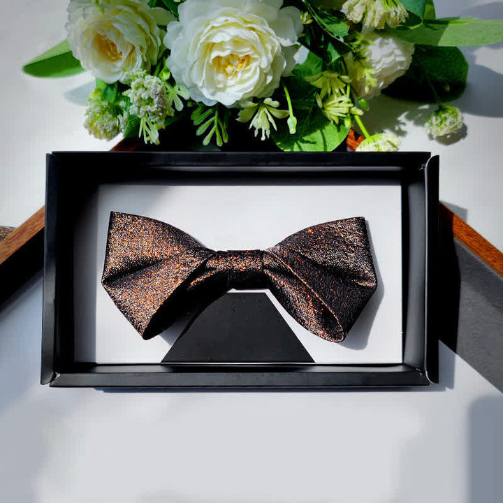 Men's Stylish Bling Brown Coffee Series Bow Tie