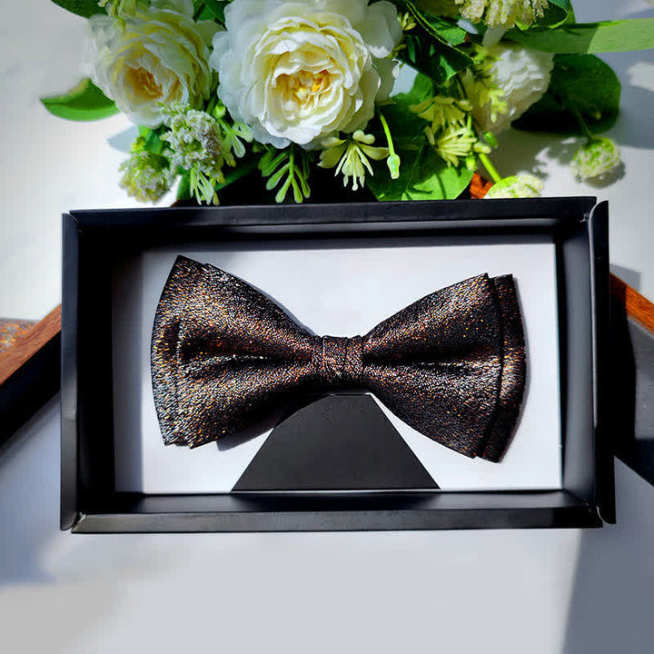 Men's Stylish Bling Brown Coffee Series Bow Tie