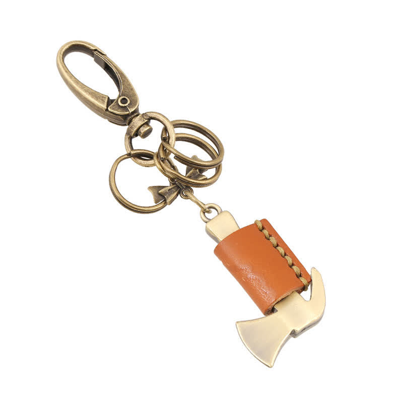 Cute Mini Hammer Bow Knot Leather Keychain - image 1