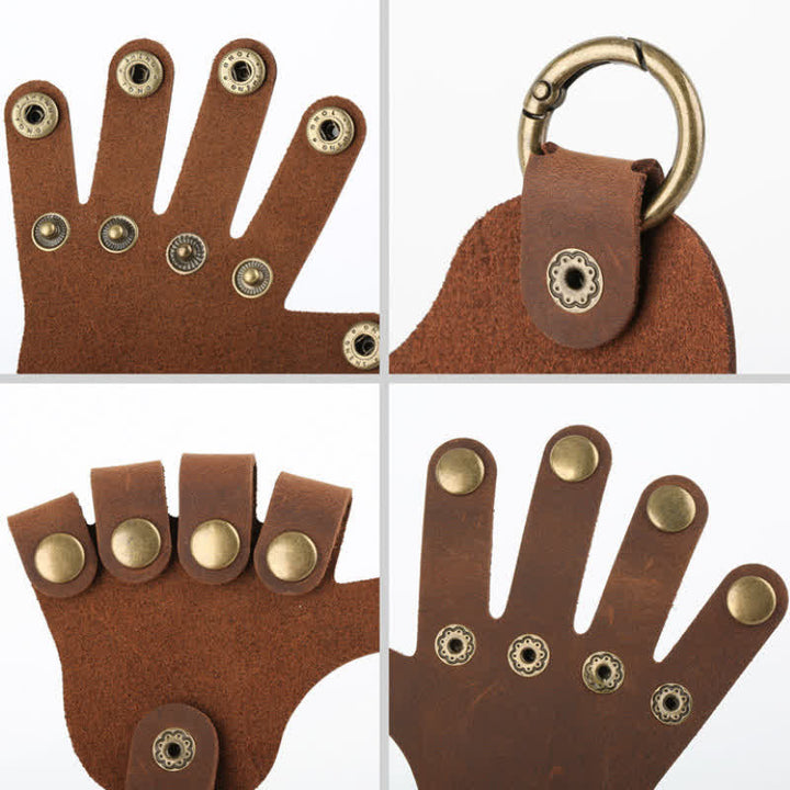 Funny Creative Finger Shape Leather Keychain