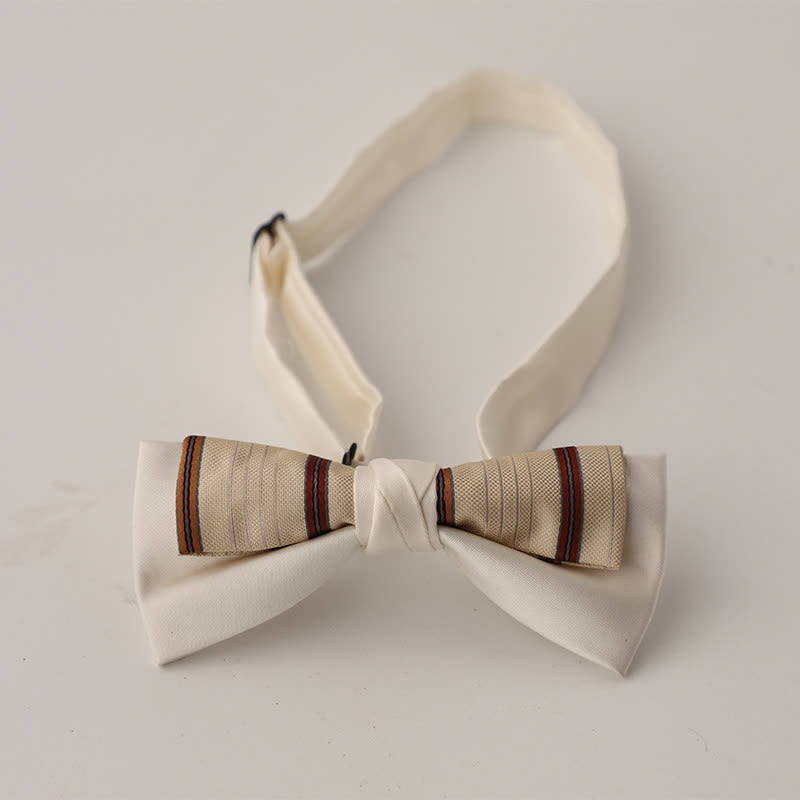 Men's Unqiue Two-Layer Patchwork Floral Bow Tie