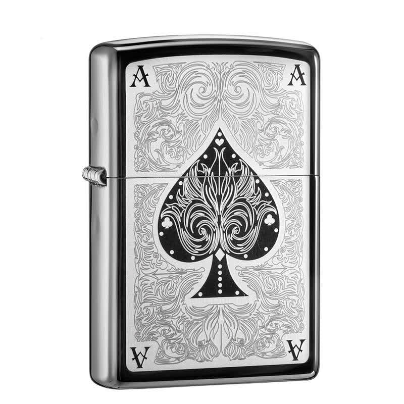 Ace of Spades Black Ice Refillable Kerosene Lighter