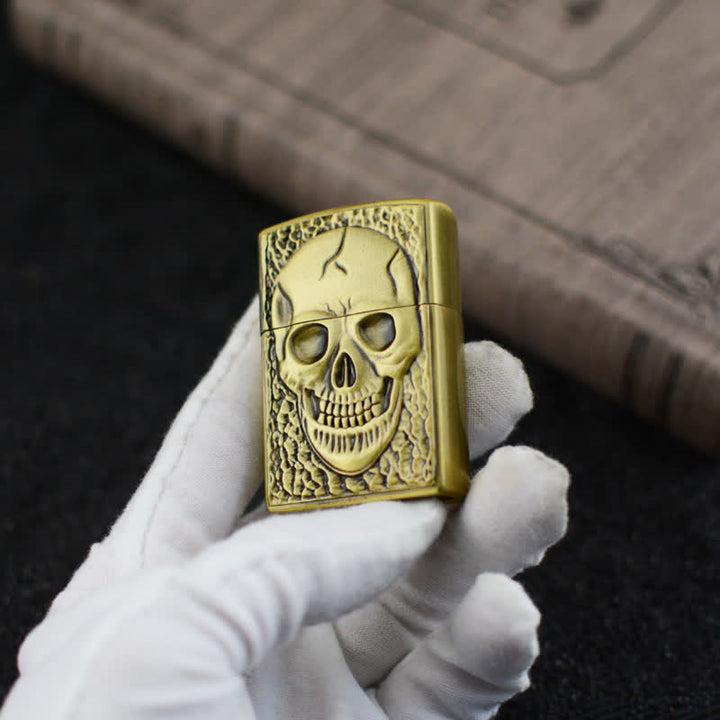 Large Skull Head Design Refillable Butane Lighter