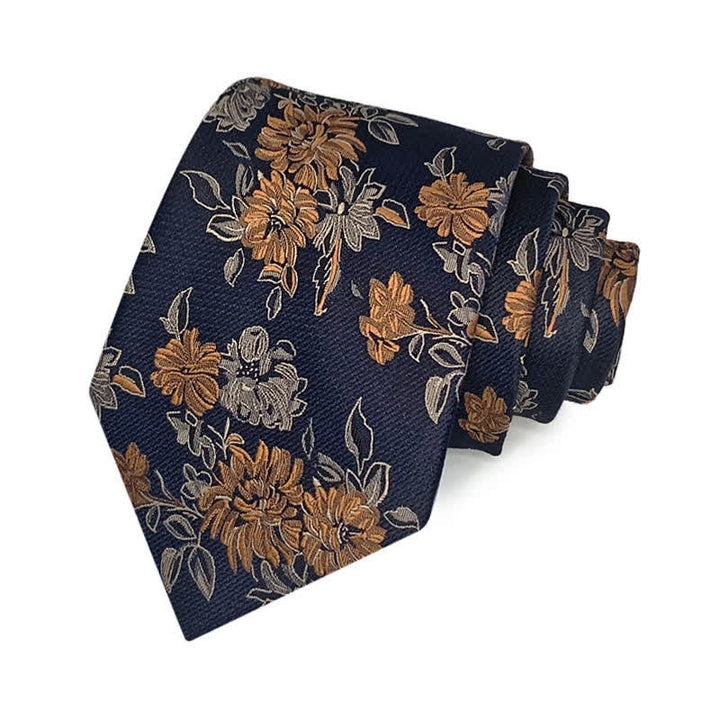 Men's Chrysanthemum Floral Casual Wear Necktie