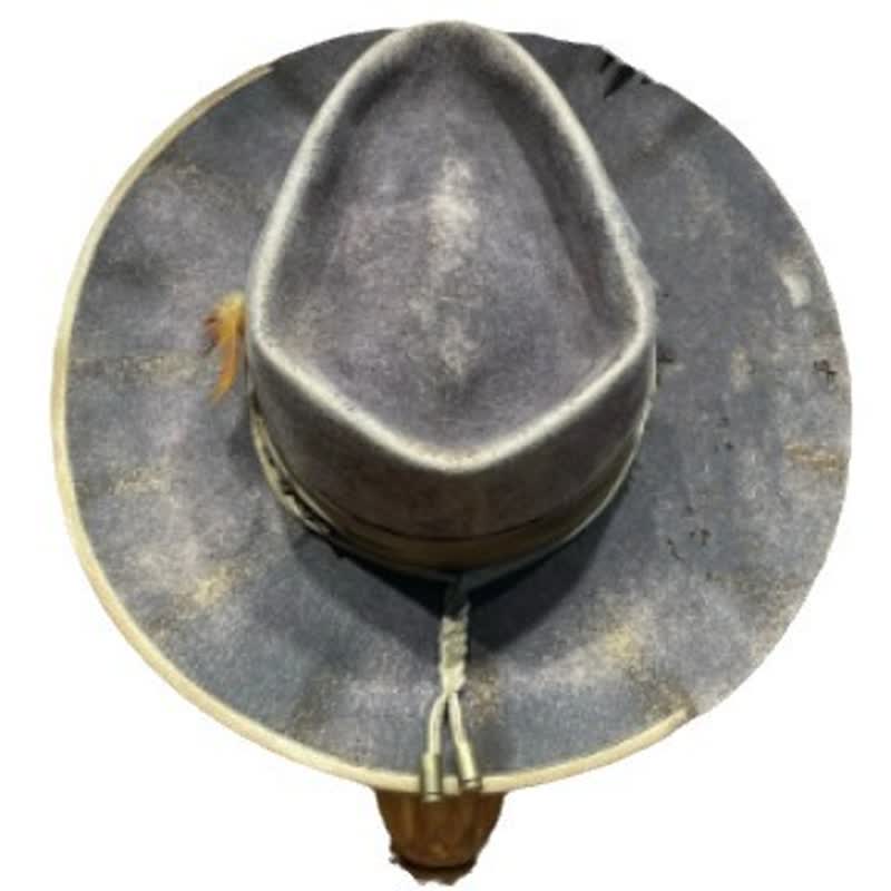 Dark Gray Old-Fashioned Fedoras Feather Cowboy Hat - image 2