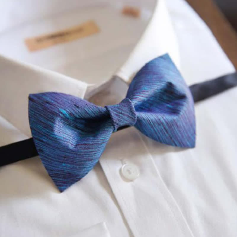 Men's Distintive Twilled Patterned Silk Bow Tie