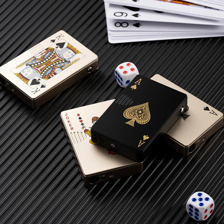 Poker Cards Personalized Custom Back Refillable Butane Lighter