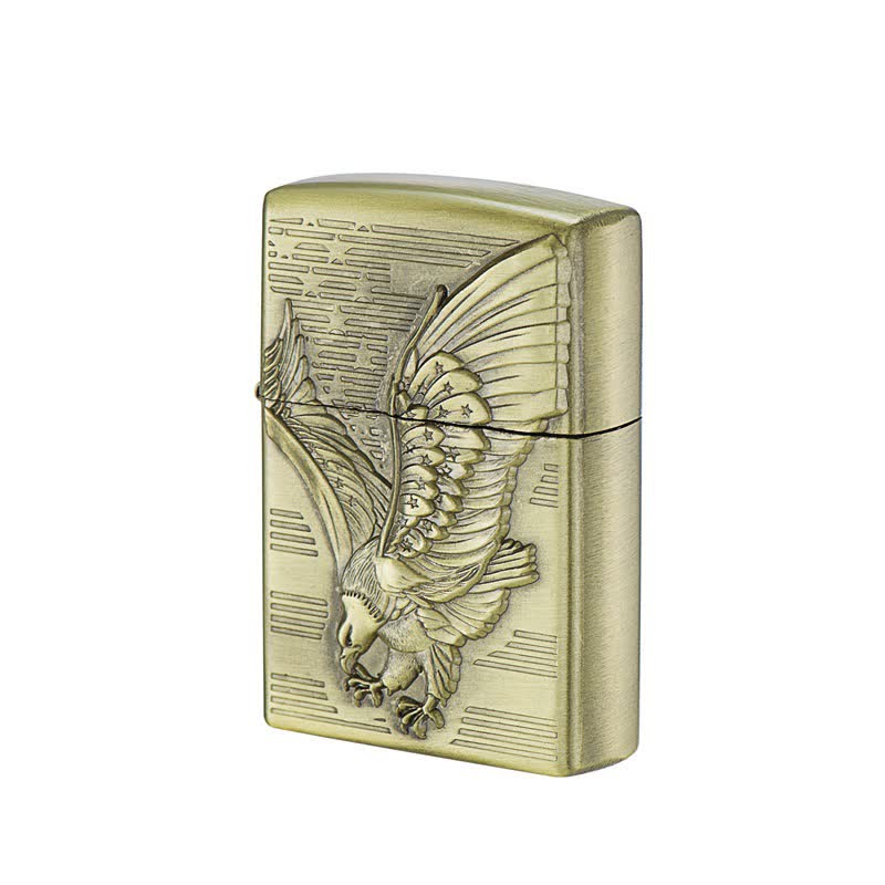 Soaring Eagle Bronze Refillable Kerosene Lighter