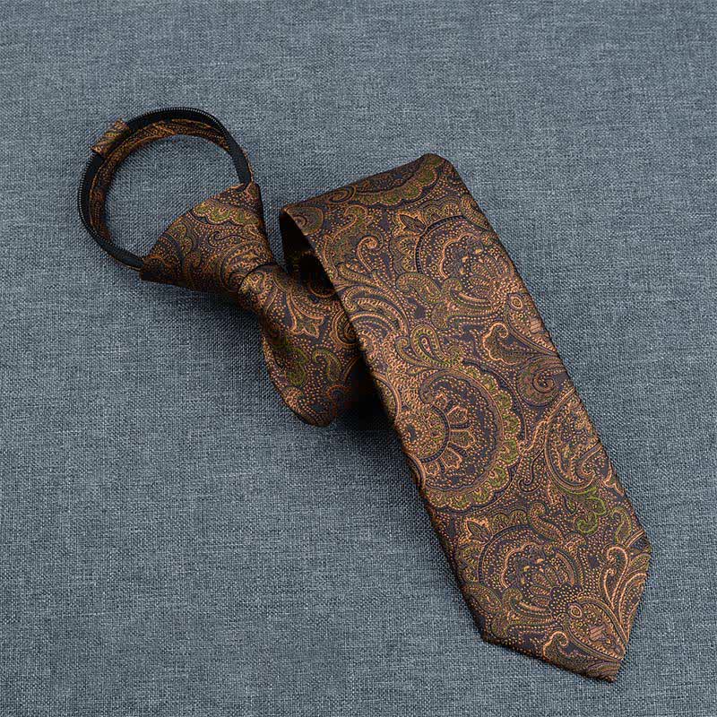 5Pcs Men's Dark Brown & Black Paisley Bow Ties Gift Box