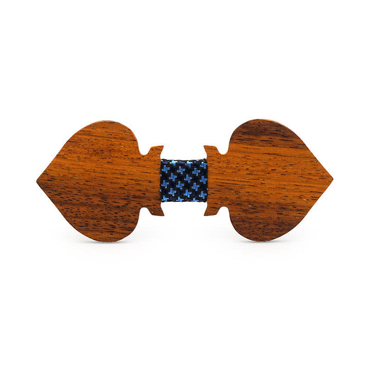 Men's Fantasy Card Game Design Spades Wooden Bow Tie