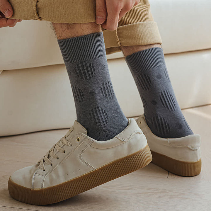 Solid Color Dotted Classic Cotton Crew Socks