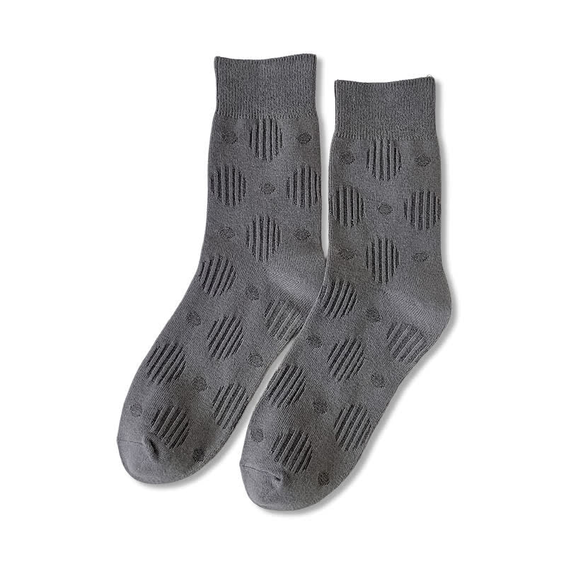 Solid Color Dotted Classic Cotton Crew Socks