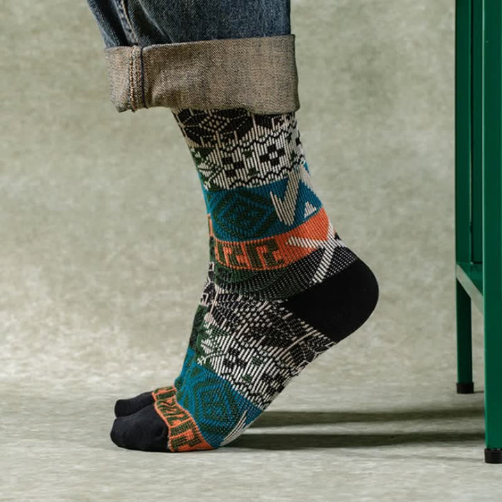 Artistic Native Multi Pattern Cotton Crew Socks