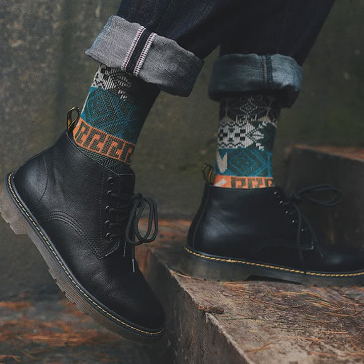 Artistic Native Multi Pattern Cotton Crew Socks