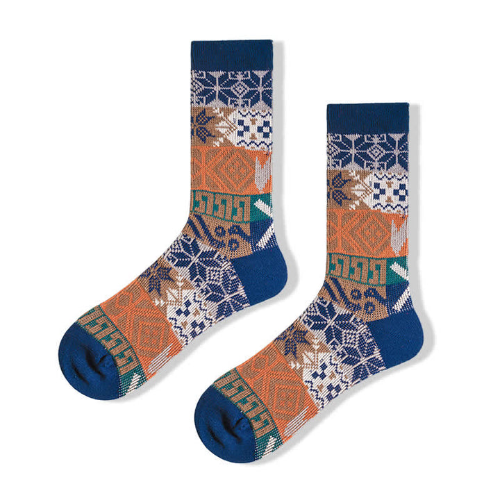 Artistic Native Multi Pattern Cotton Crew Socks