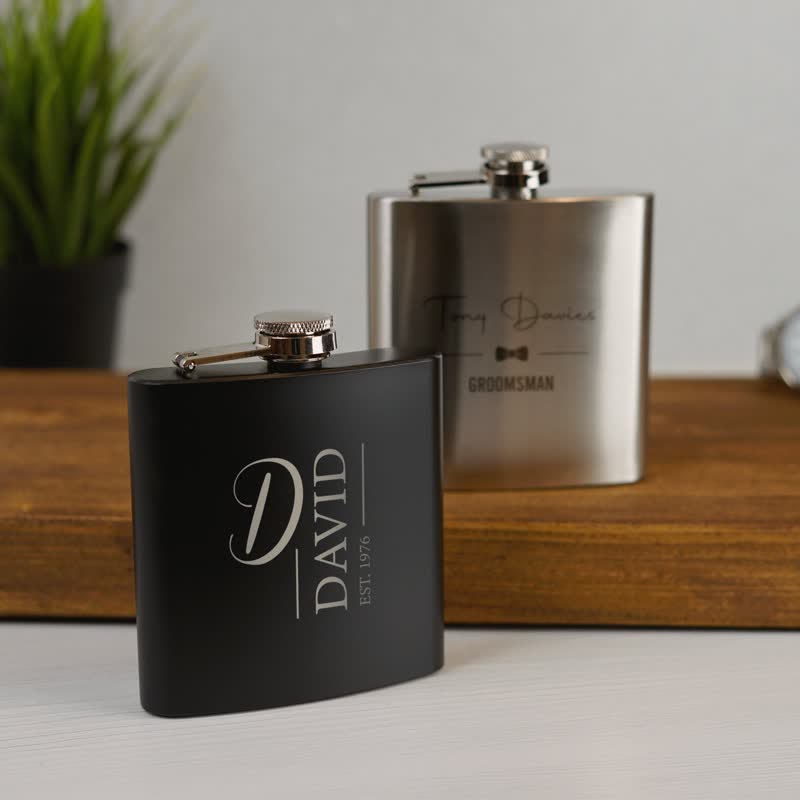 3-8 oz Personalised Engraved Custom Stainless Steel Portable Flask